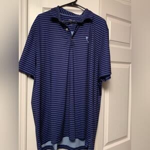 Johnnie O men’s blue stripe polo athletic golf shirt size XL